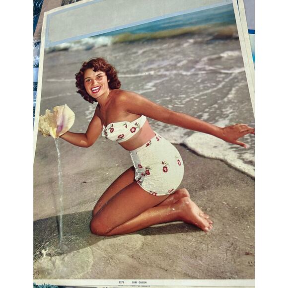 individual Double Sided Large 1956 Pinup Salesman Sample 3 Available - Picture 2 of 6